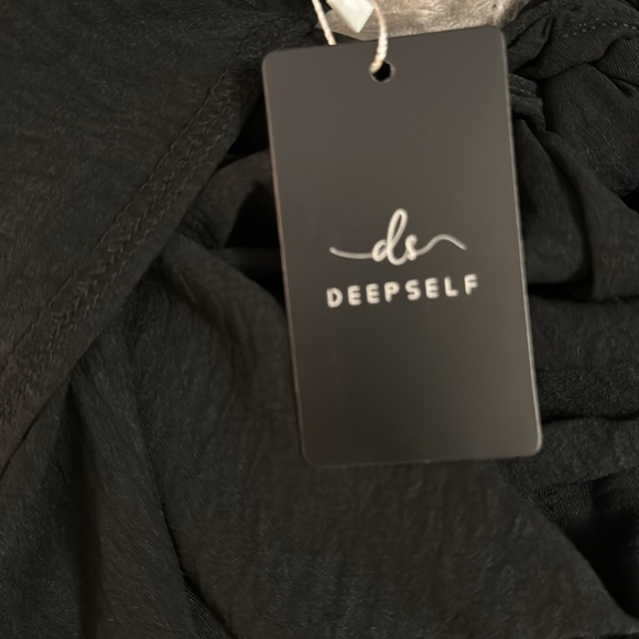 DEEP SELF Women’s Summer Short Sleeve Rompers Casual V Neck Knot Front Cut - Picture 7 of 7